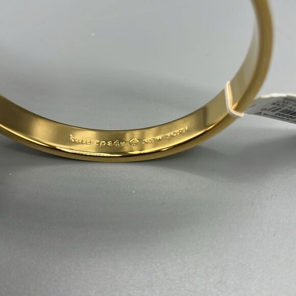 Kate Spade Toe The Line Yellow White Gold Bangle Bracelet - Picture 3 of 4